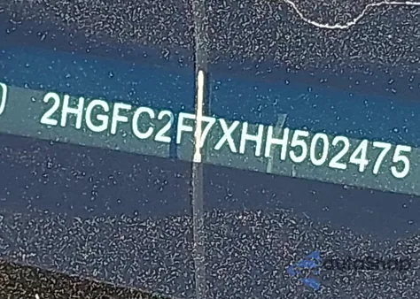 2017 Honda Civic Ex z USA, uszkodzony, nr VIN 2HGFC2F7XHH502475